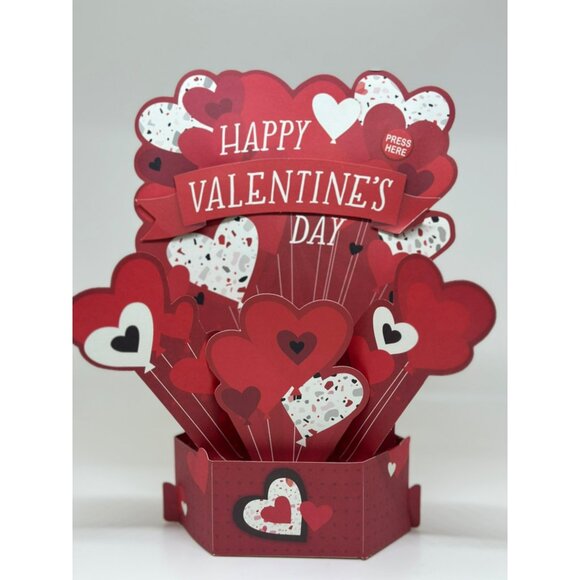 Happy Valentines Day Pop-Up Card By Hallmark Holiday Gift Hearts - Picture 1 of 5